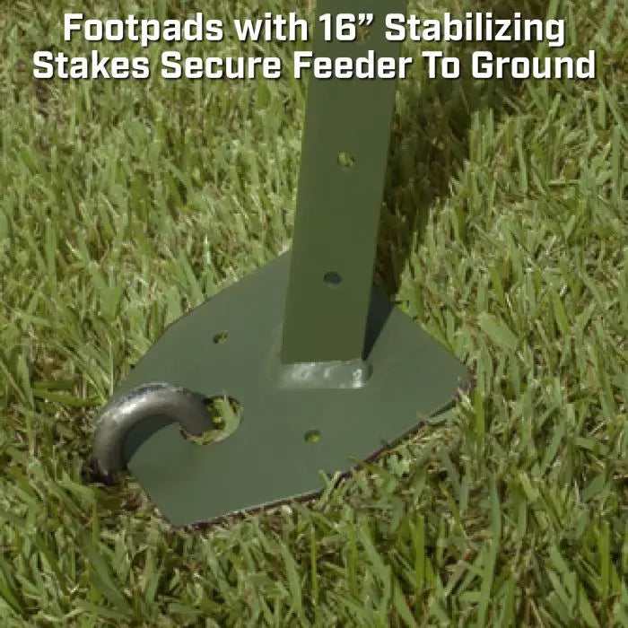 Texas Hunter Fish Feeder - 70 lb. Fish Feed WITH Solar Panel, 125 lb. Corn Capacity – with Adjustable Legs
