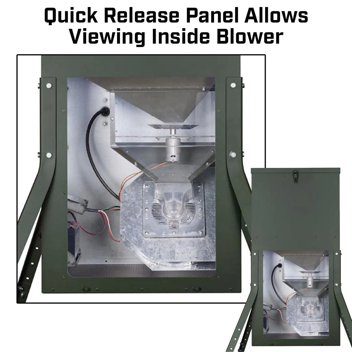 Texas Hunter Fish Feeder WITH Solar Panel- 70 lb. Fish Feed, 125 lb. Corn Capacity – with Straight Legs